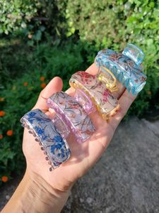 Pack Of Four Floral Hair Claw Clips