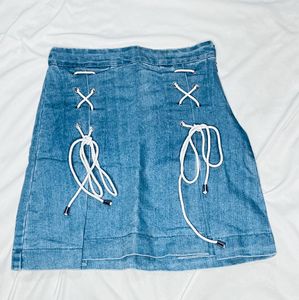 High Waist Denim Skirt