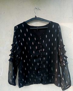 Black Printed Top 👠🌷