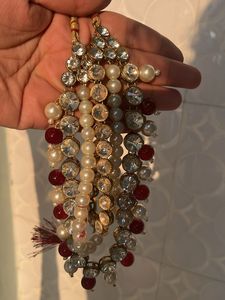 Stunning Pearl &amp; Kundan Necklace Set