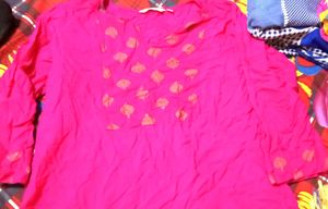 Pink Printed Kurta