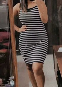 Striped Bodycon Mini Dress