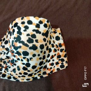 Animal Print Bandeau Bra