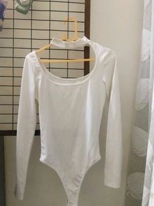 White Long Sleeve Bodysuit