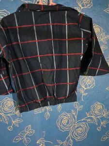 Plaid Cropped Blouse