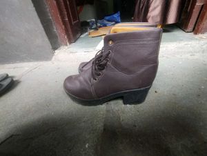 Brown Lace-Up Ankle Boots