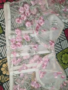 Floral Applique Lingerie Set