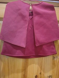 Burgundy Top with Chain Detail