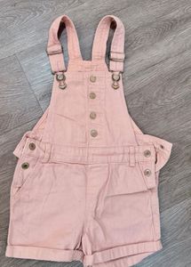 H&amp;M Cotton Dungaree Shorts-Apricot