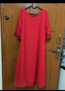 Elegant Red Kurta Set - XL Size