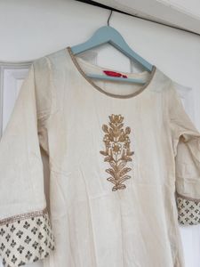 Cream Kurta