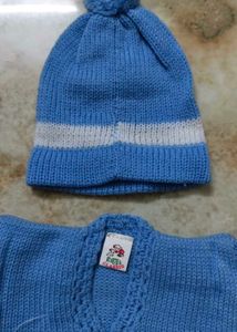 Wool Jacket Set With Cap &amp; Gloves