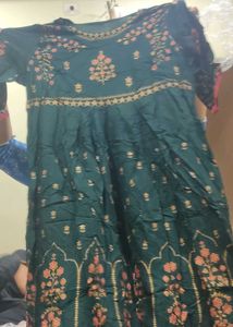 Anarkali Kurta Green