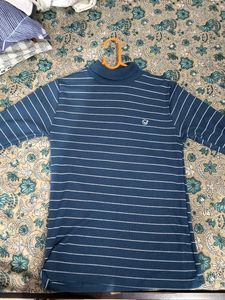 Striped Turtleneck T-Shirt