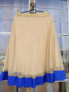 Elegant Beige &amp; Blue Lehenga Choli