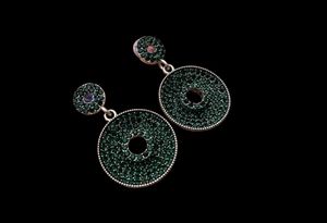 Emerald Green Dangle Earrings