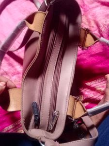 Blue Cherry Striped Handbag