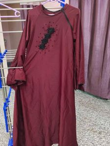 Elegant Maroon Abaya
