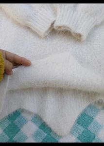 Fluffy White Sweater