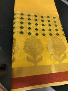 New Elegant Unused Yellow Saree