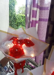 Handmade Ribbon Rose Bouquet 🎀✨