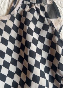 Checkered Sleeveless Romper