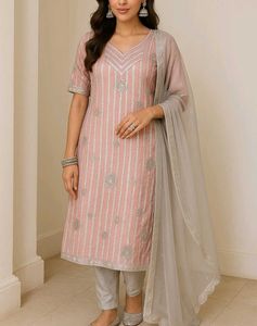 Blush Bloom Straight Kurti
