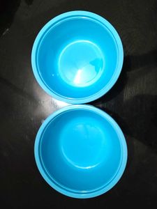 Set of 6 Blue Plastic Bowls