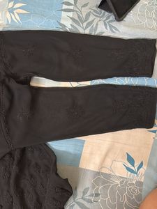 Black Chikankari Short Kurti