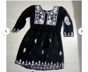 black Georgette top and tunic