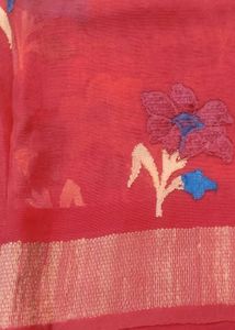 Beautiful Pure Organza Net Saree With Jute Palla