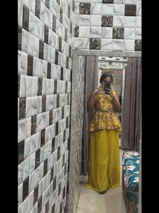 Hand Embroidered Yellow Kurta