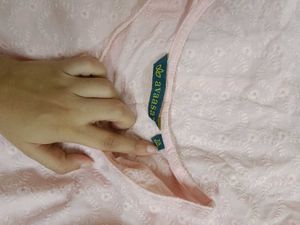 Avaasa Elegant Pink Chikankari Kurta