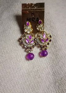 Pretty purple stone earrings