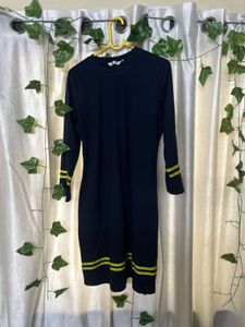 Navy &amp; Yellow Stripe Dress