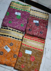 Brown Red Dress Material