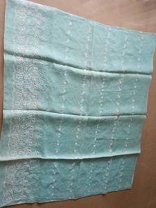 Beautiful sky blue saree with embroidery