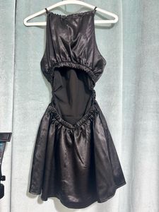 Satin Halter Mini Dress