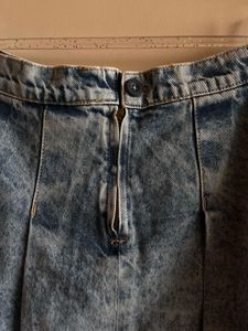 Acid Wash Denim Skirt