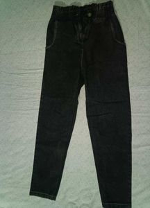Women Black Boyfriend Jeans