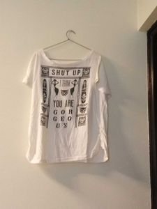 Graphic Print White T-Shirt