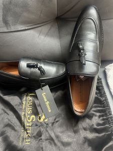 Louis Stitch Black Leather Loafers