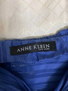 Anne Klein designer Blue Striped Dress