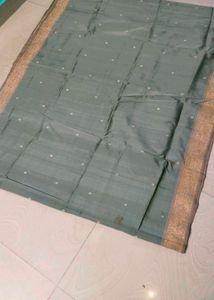 Nice Grey Colour Gadwal Saree