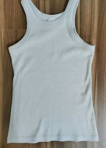 Light Blue Ribbed Tank Top