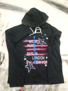 Black Graphic Hoodie