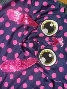 Cute Polka Dot JUMPSUIT with Animal Cap