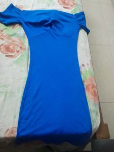 Blue  Off Shoulder Bodycon