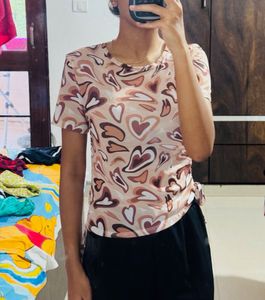 Y2k Top For Woman Brown