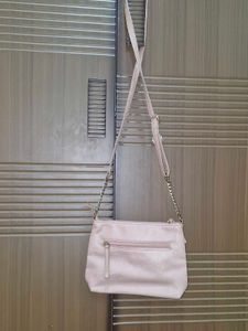 Cute Sling Bag In Peach Colour With Good Space